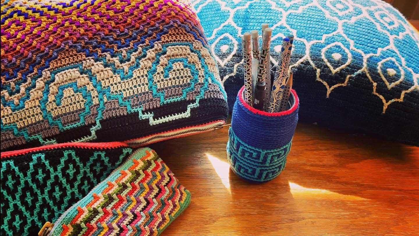 Tinna Hekl kennir buddugerð með mósaíkmunstri